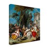 Trademark Fine Art Francois Boucher 'The bird catchers' Canvas Art, 18x18 AA01380-C1818GG